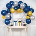 Creative Converting 6' Navy, Gold and Silver Balloon Arch Kit 6', 252PK 360494